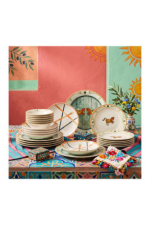 Service de table (24 pièces) - Multicolore