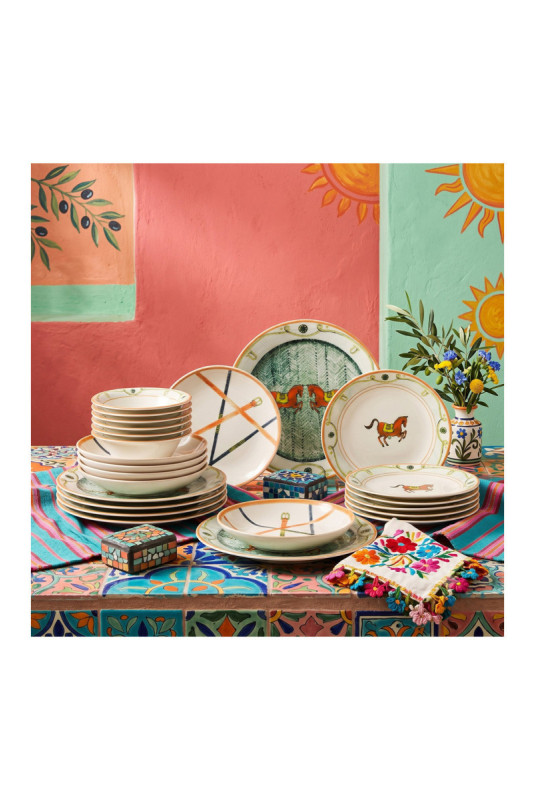 Service de table (24 pièces) - Multicolore