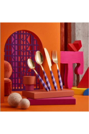 Ensemble de couverts (24 pièces) - Or violet