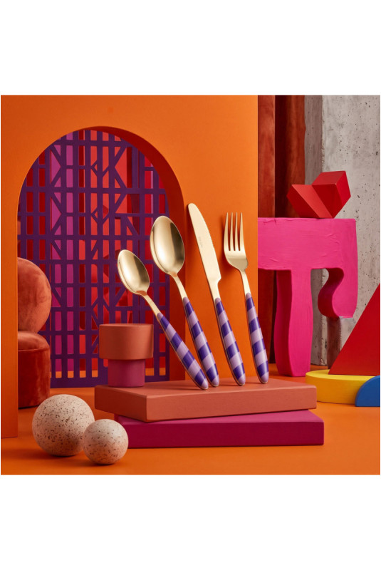 Ensemble de couverts (24 pièces) - Or violet