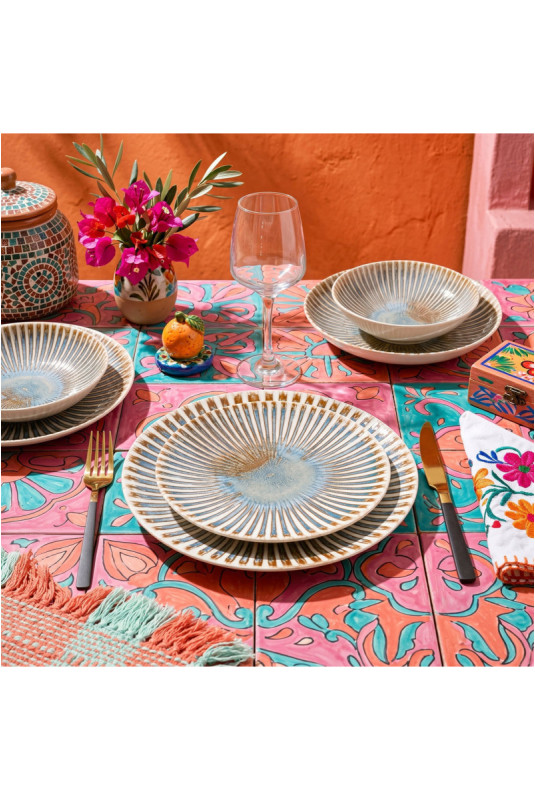 Service de table (24 pièces) - Multicolore
