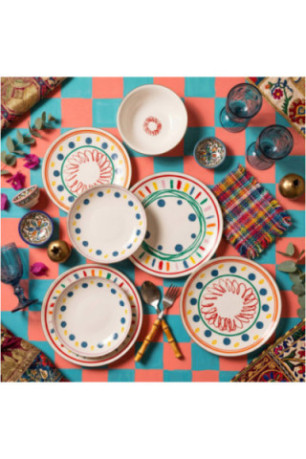 Service de table (24 pièces) - Multicolore