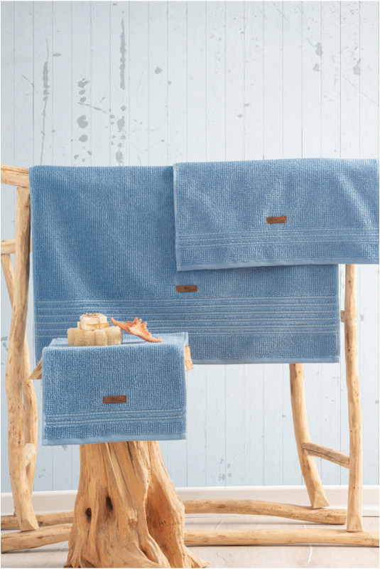 Ensemble de serviettes (3 pièces) - Bleu