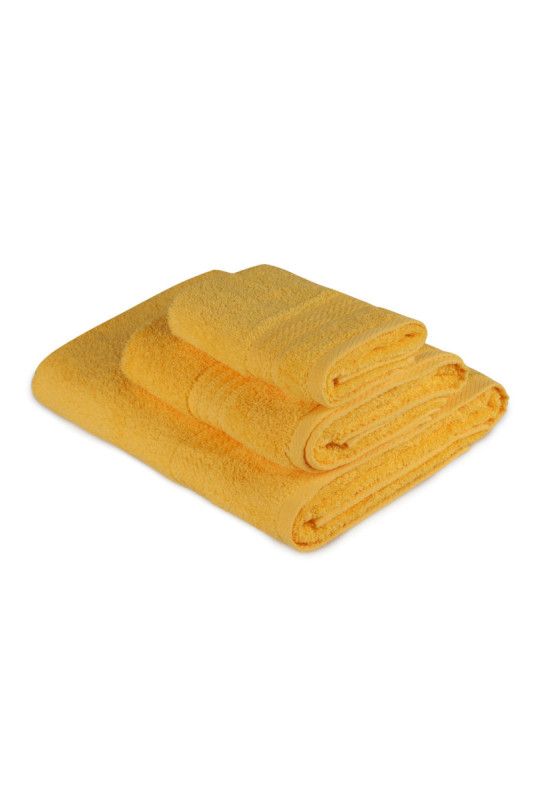 Ensemble de serviettes (3 pièces) - Jaune foncé