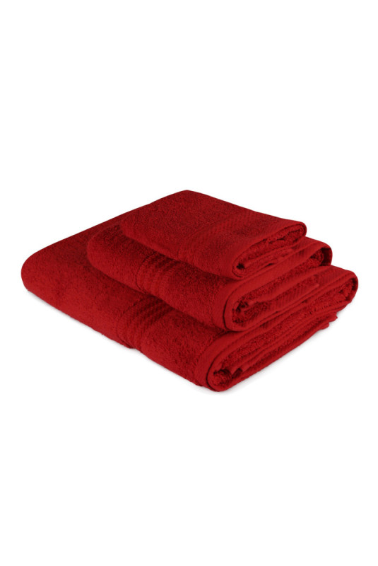 Ensemble de serviettes (3 pièces) - Rouge