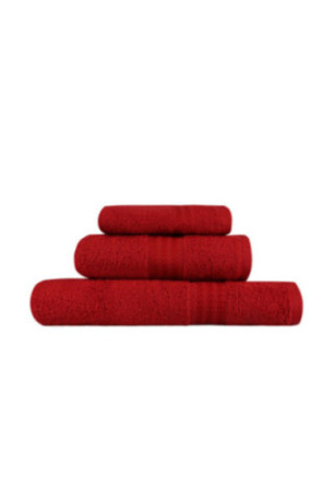 Ensemble de serviettes (3 pièces) - Rouge