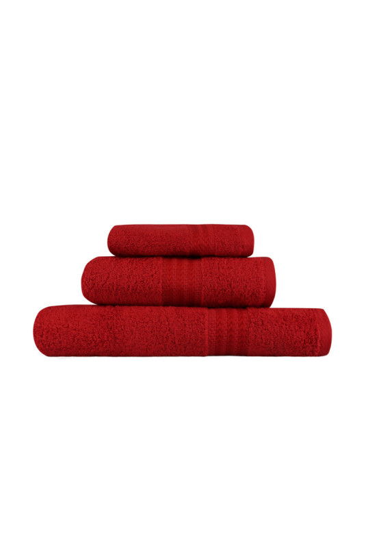 Ensemble de serviettes (3 pièces) - Rouge