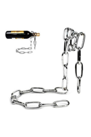 Chaîne porte-bouteille magique Chainrack Argent 21 x 17 cm