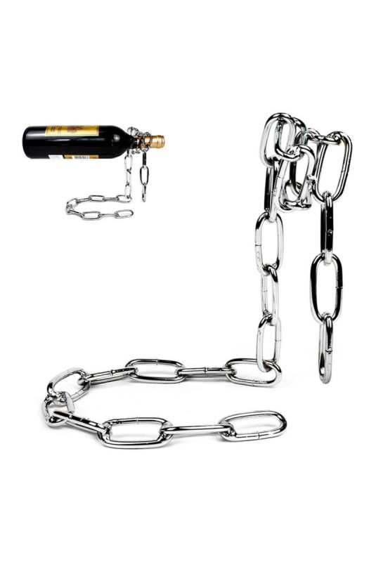 Chaîne porte-bouteille magique Chainrack Argent 21 x 17 cm