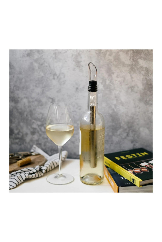Refroidisseur de vin 2-en-1 bâton de refroidissement et aérateur 2.5 x 31.5 x 2.5 cm