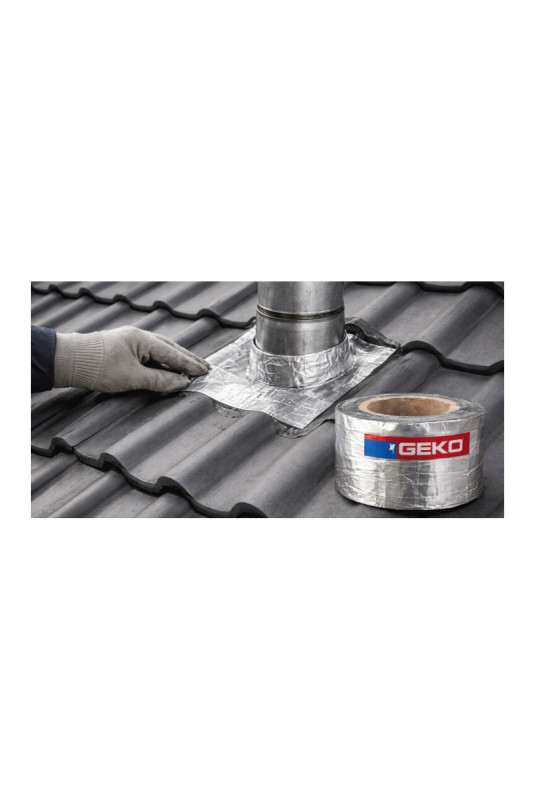 Ruban adhésif bitume aluminium GEKO Aluminium 100 mm x 10 m