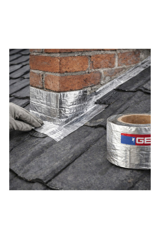 Ruban adhésif bitume aluminium GEKO Aluminium 100 mm x 10 m