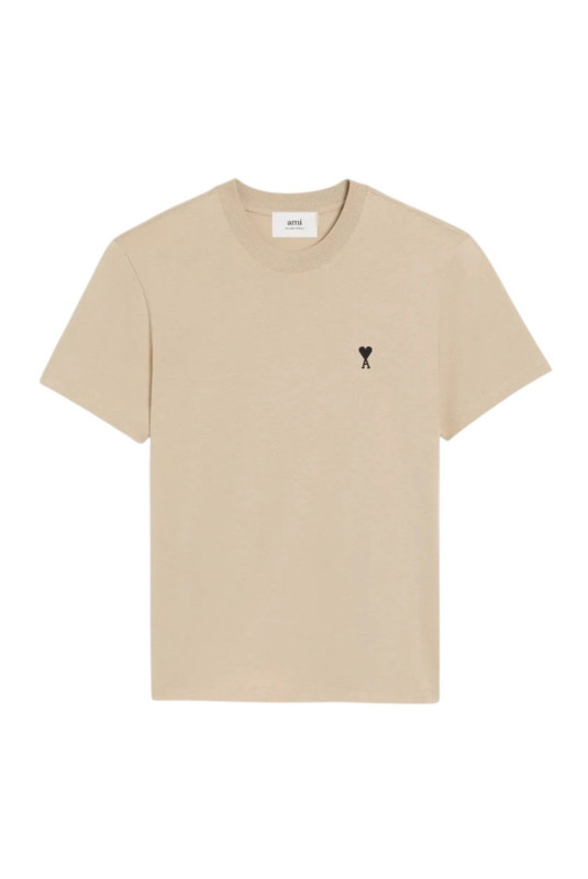 T-shirt Beige Ami De Coeur Noir En Coton