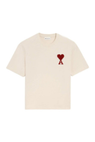 T-shirt Beige Ami Soleil Rouge