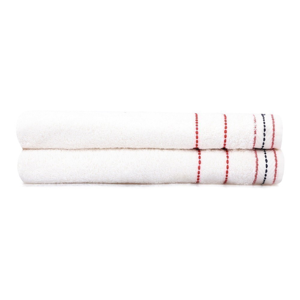 Set 2 serviettes de toilette 70x140 - White - 355BHP2625