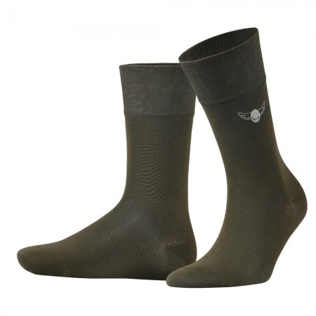 Chaussettes - Khaki Color Plain Mercerized Socks - CC-001-1-BMH11507