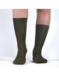 Chaussettes - Khaki Color Plain Mercerized Socks - CC-001-1-BMH11507
