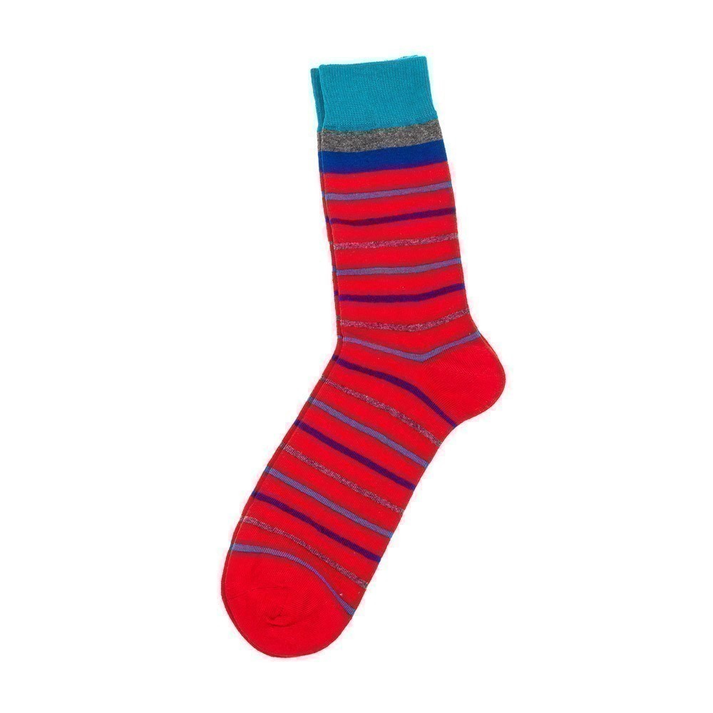 Chaussettes Dim Color rouge/rayures