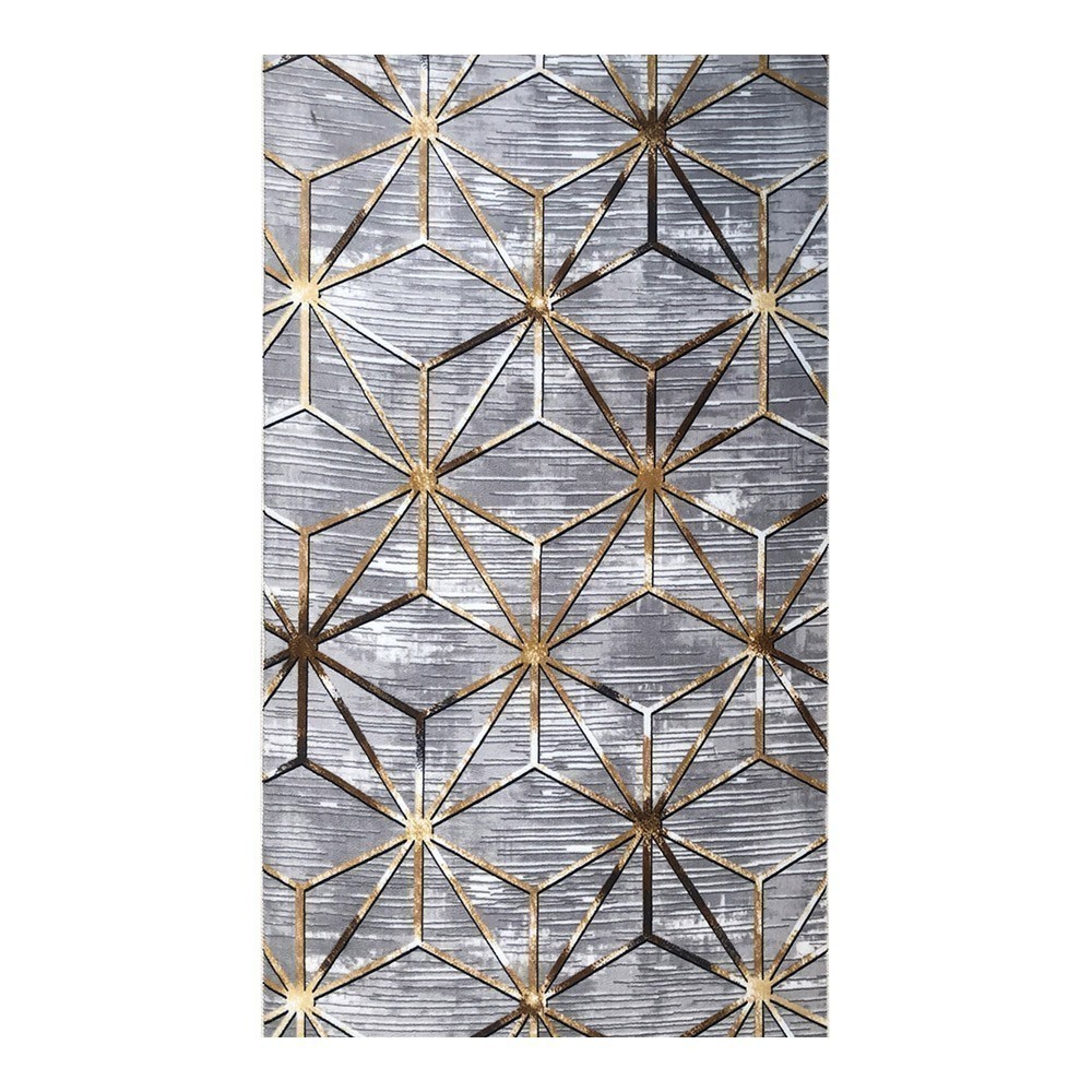 Tapis (80 x 300) - 1093 - Grey. Gold - Grey / Gold - 268RBY2174