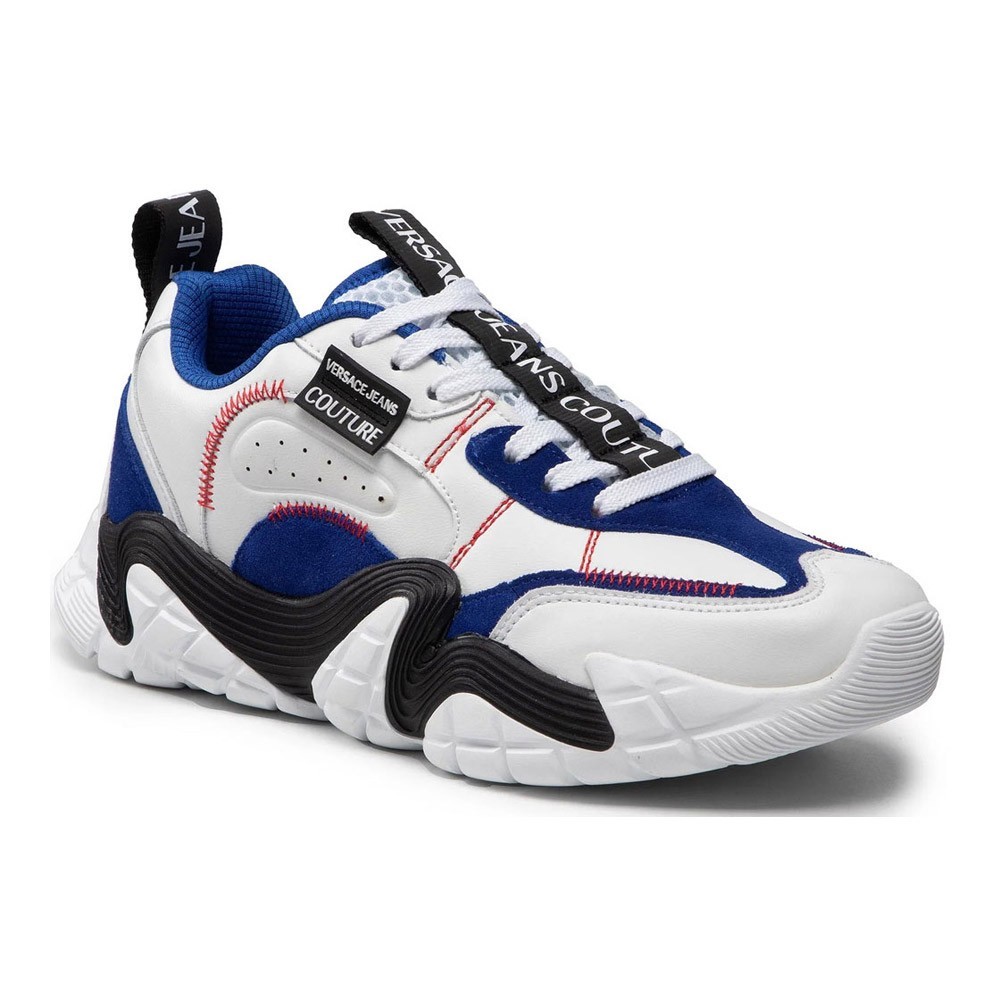 Sneakers Basses En Cuir - VERSACE JEANS - Md7 White / Multi - 72YA3SH5 ZP085