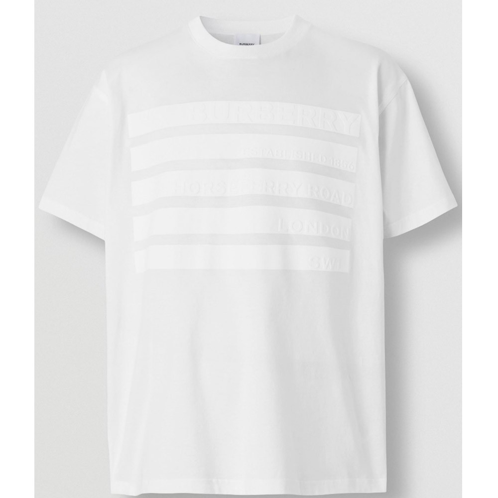 T-shirt - BURBERRY - Horseferry Print Oversized - White - 8052100