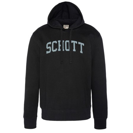 Sweat à capuche gros logo - Schott.-BLACK-SWH80029A