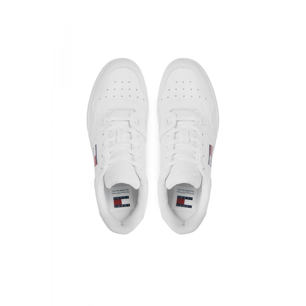 Sneakers Essential Retro cuir - Tommy Jeans.-YBR White-EM0EM01395