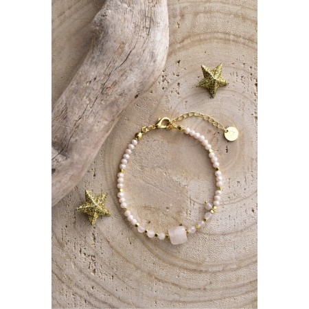 Bracelet perles véritables L'atelier de Gaspard Blanc A13 Perle