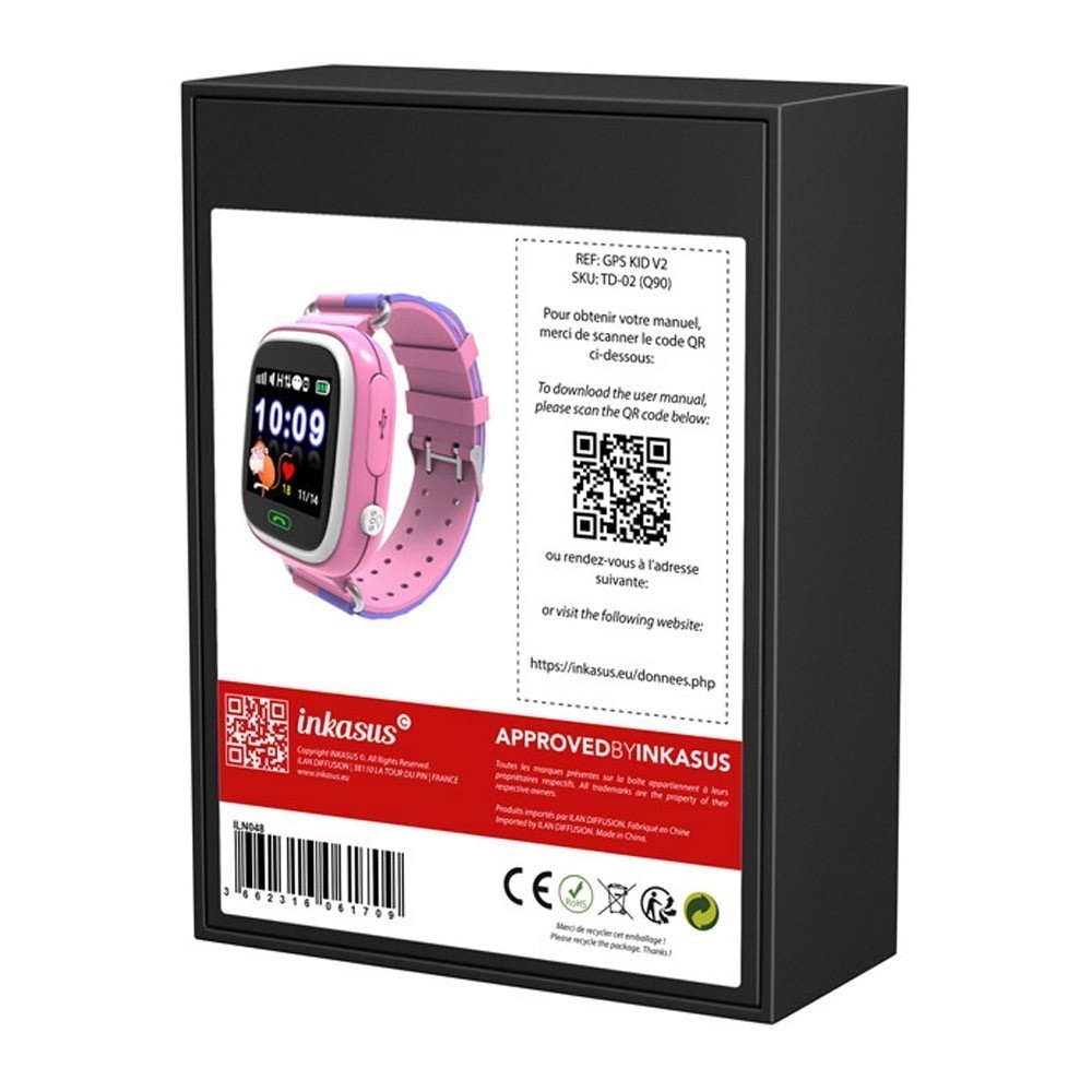 Montre Bluetooth Kid Safe traceur GPS pour enfant V2 - Rose