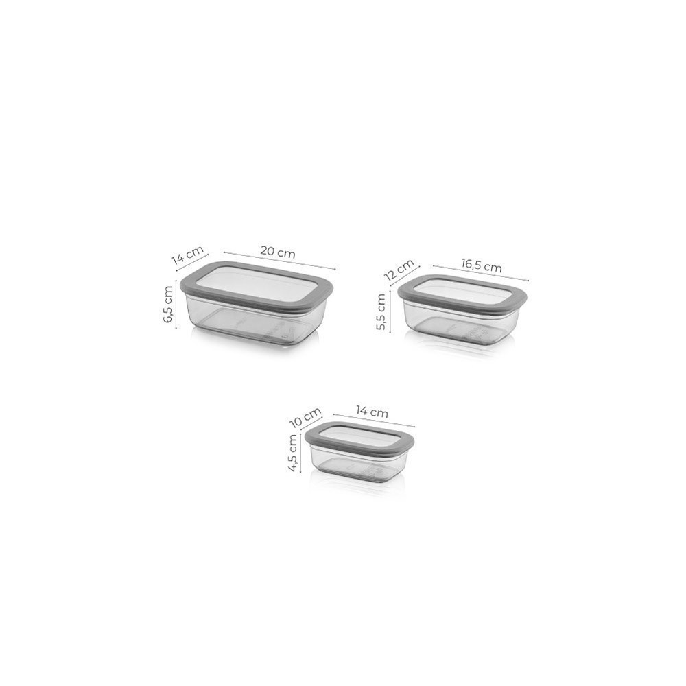 Set bacs de rangement frigo (3 pièces) - FORSBERG - 726 - Transparent -  964FRM3412 - Homme Prive