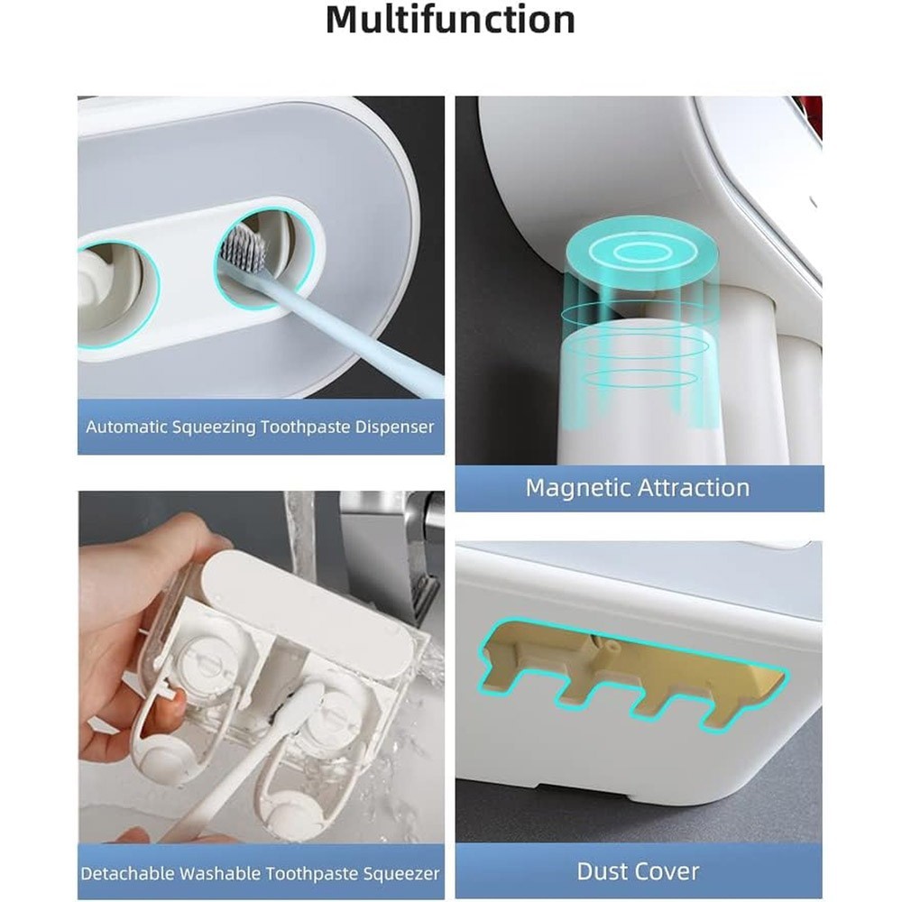 Support de rangement avec distributeur automatique de dentifrice - JOB232 -  Homme Prive