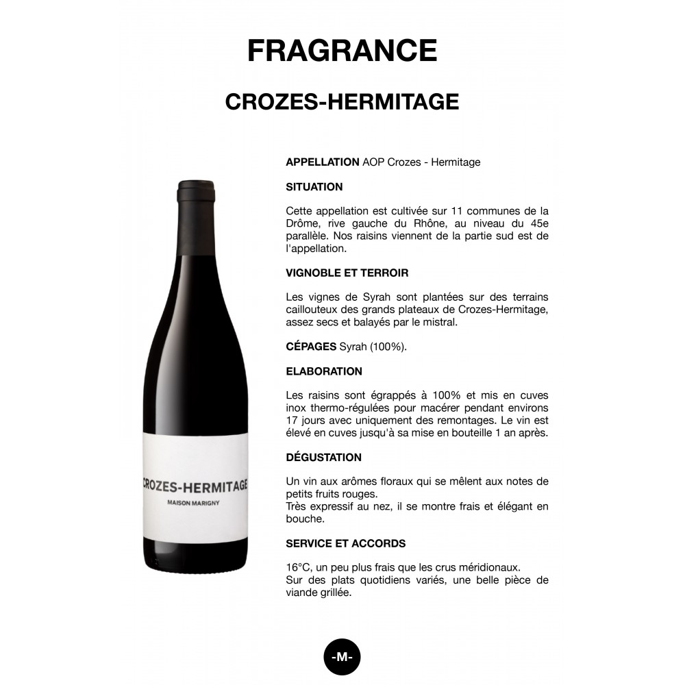 Fragrance Crozes Hermitage - Aop Crozes Hermitage - Maison Marigny - 2020 -  0.75L x6 - Homme Prive