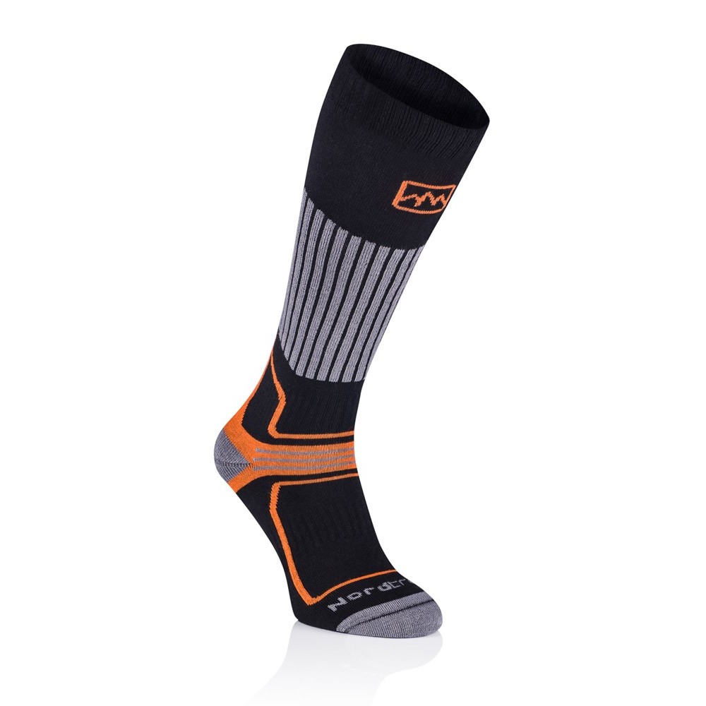 Chaussettes de ski - NORDTREK - Kobuk Ski Socks - Black / Orange