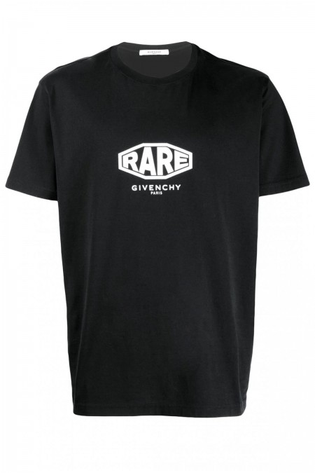 Tee shirt en coton à logo printé Givenchy 1 noir BM70SR3002