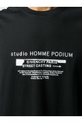 Tee shirt en coton à logo printé Givenchy 1 noir BM70SC3002
