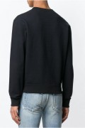 Sweat en coton à logo strassé Yves Saint Laurent 1010 noir BMK551630