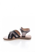 Sandales en cuir bicolore L'atelier tropezien PEWTER/BLACK IL 915-21