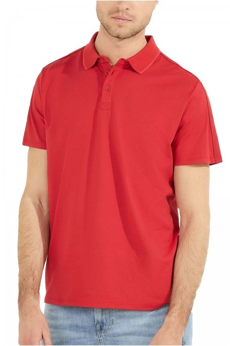 Polo à bandes logo Guess jeans G532 CHILI RED M2YP25 KARS0