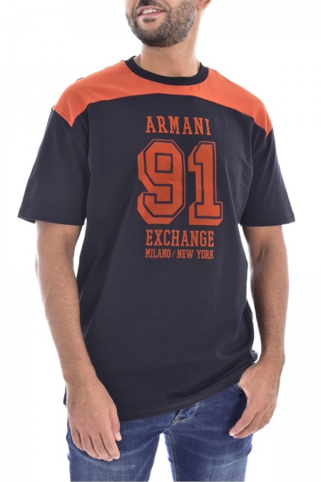 T Shirt bicolore Armani exchange 45AB DEEP NAVY/ROOIBOS TE 6LZTLG ZJGAZ