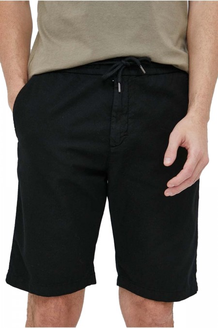 Short en coton et lin Guess jeans JBLK Jet Black A996 M3GD02 WFBX3
