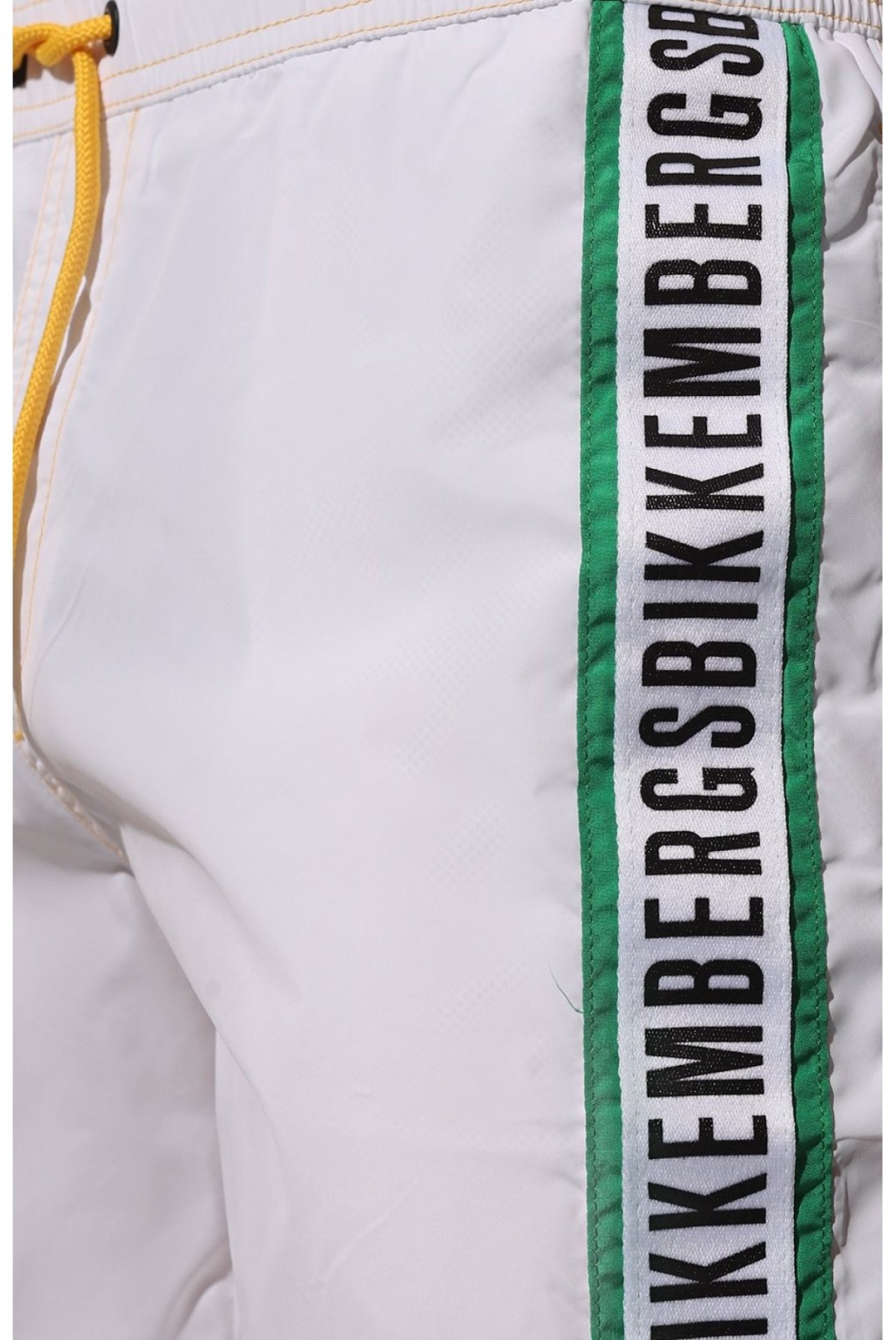 Short de bain bande logo Bikkembergs White & green BKK2MBM03