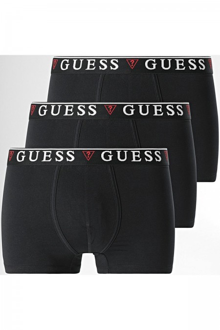 Coffret 3 boxers Guess jeans A996 JET BLACK W/ FROST G U97G01 K6YW1