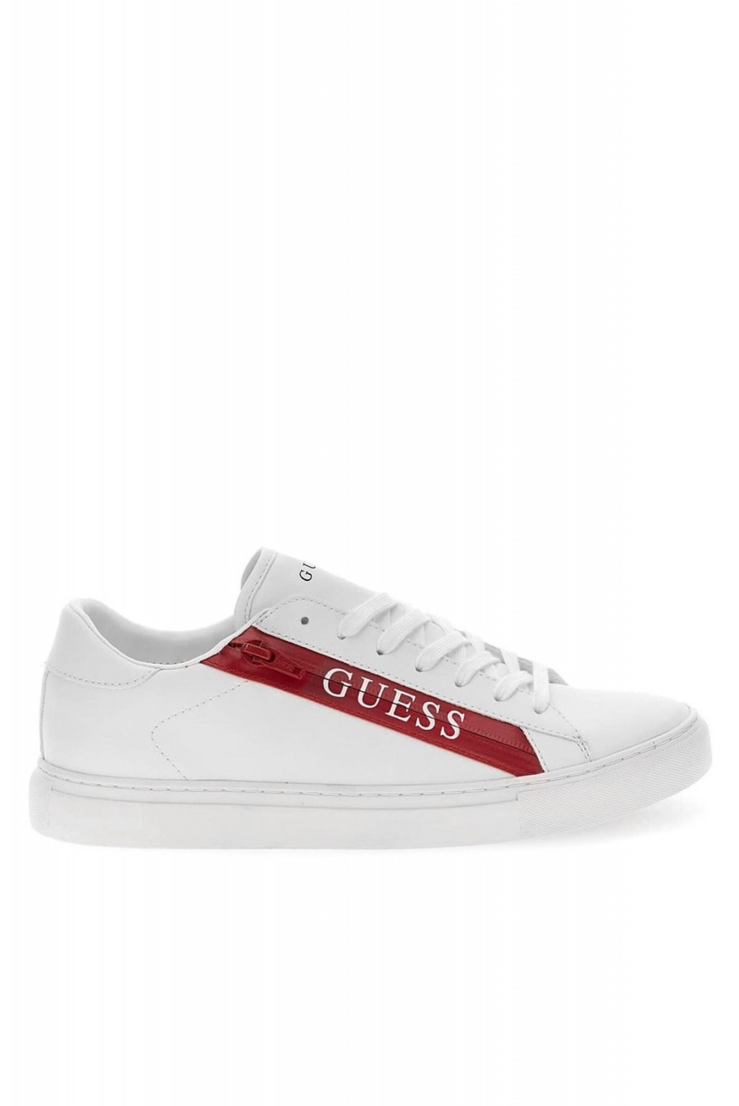 Sneakers basses cuir PU Guess jeans WHITE RED FM7TIK ELE12