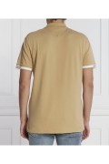 Polo stretch manches bande logo Tommy Jeans AB0 Tawny Sand DM0DM17282