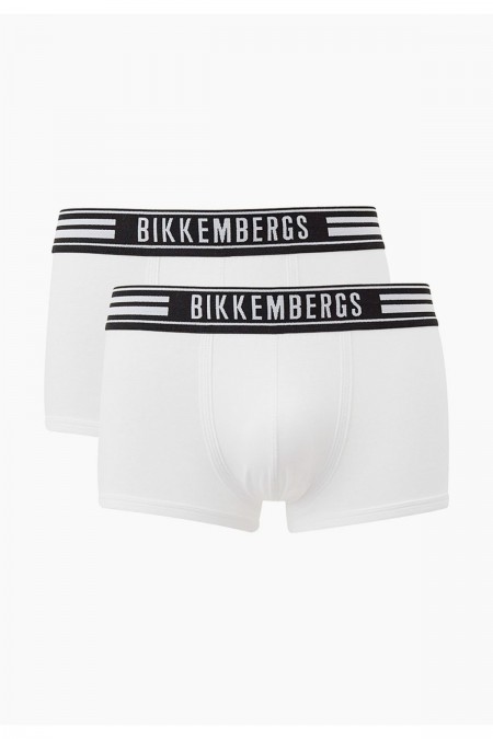 Bipack boxers coton stretch Bikkembergs WHITE BKK1UTR07BI