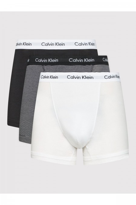 Tripack boxers coton stretch Calvin klein IOT WHITE/ B&W STRIPE/ BLACK 0000U2664G