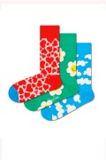 Coffret 3 paires chaussettes motifs Happy Socks I Flower U XFLO08-0200