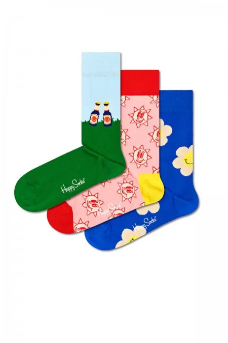 Coffret 3 paires chaussettes motifs Happy Socks Picnic Time XPTS08-6300
