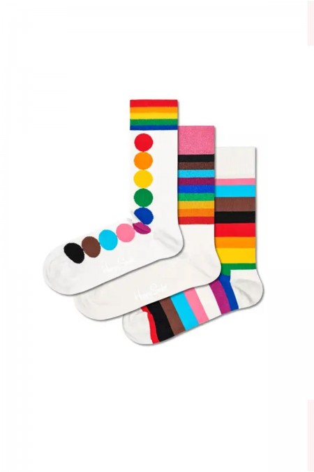 Coffret 3 paires chaussettes motifs Happy Socks Pride XPRD08-1300