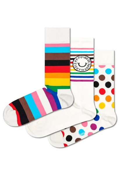 Coffret 3 paires chaussettes motifs Happy Socks Pride XPRE08-1300
